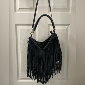 H&M Black fringe bag